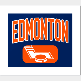 Edmonton Hockey (Blue) Posters and Art